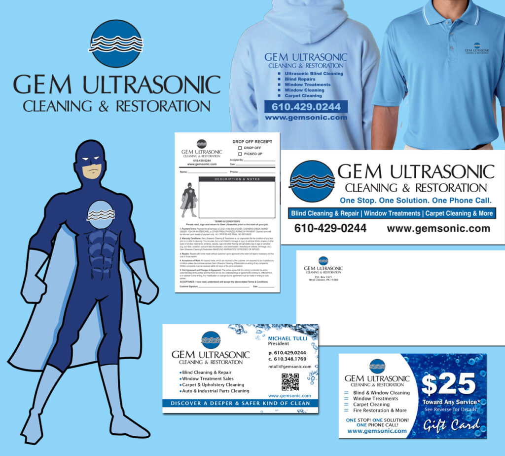 Gem Ultrasonic Cleaning & Restoration | BRANDING COLLATERAL PACKAGE